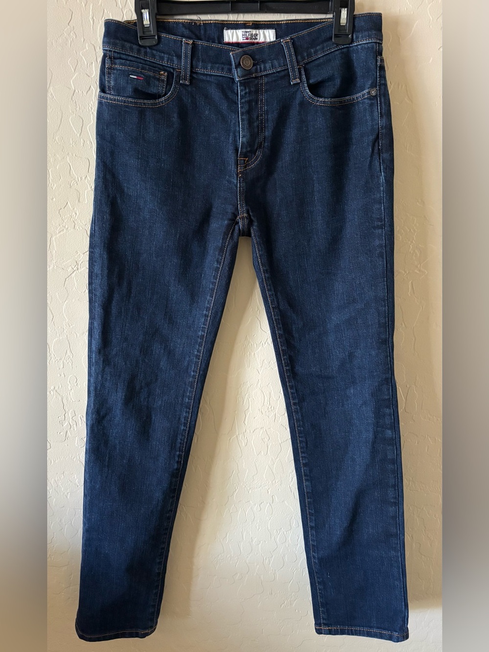 Tommy Hilfiger Men’s Slim Jeans in Dark Blue Denim Size 30x30
